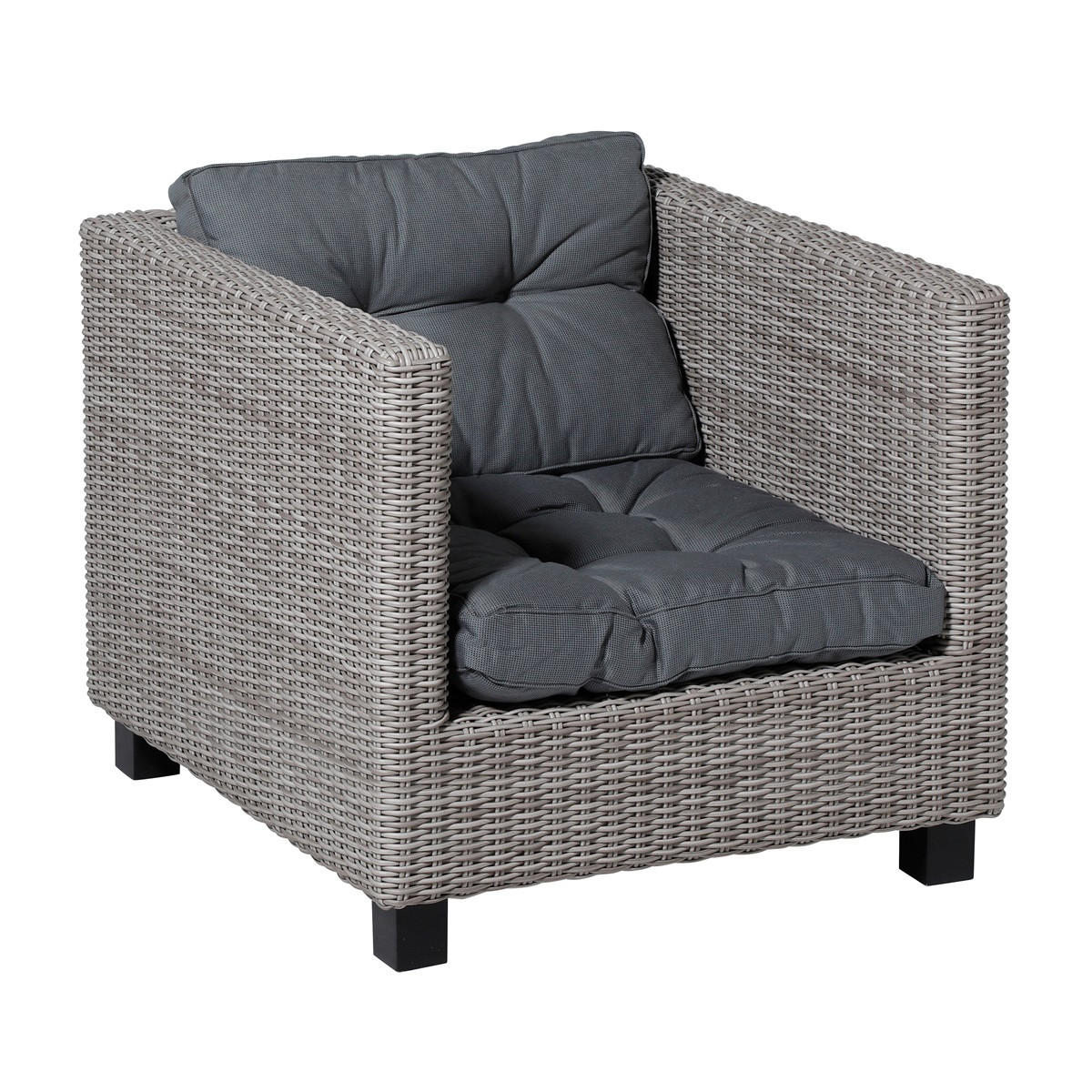 SITZKISSEN Rippe 73/73 cm 2er-Set - Grau, Textil (73/8/73cm) - Madison