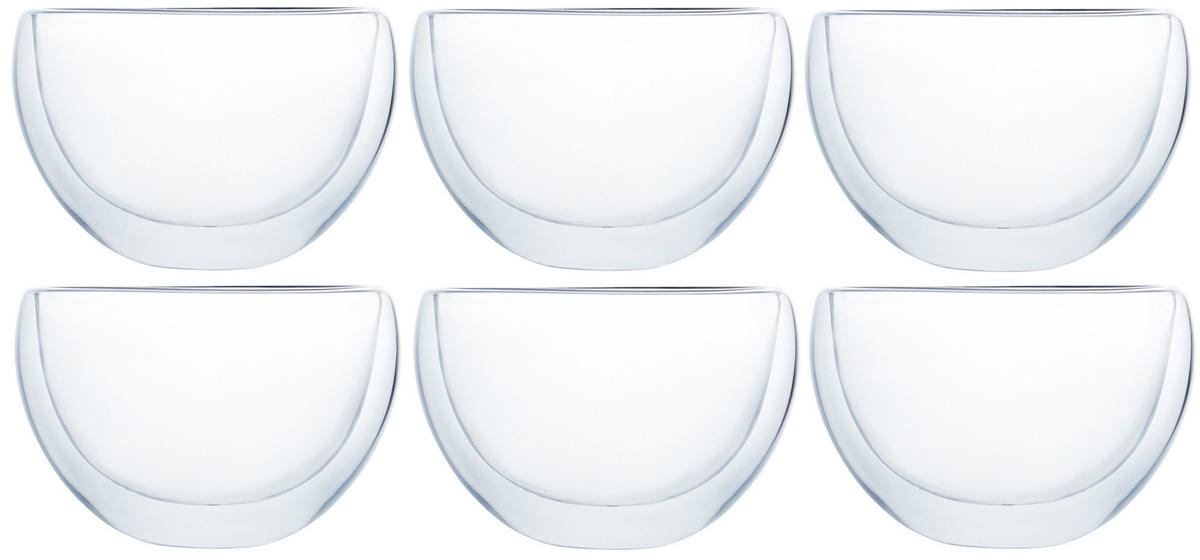 CAPPUCINO GLÄSER-SET Klasique 6-Teilig - Transparent, Glas/Kunststoff