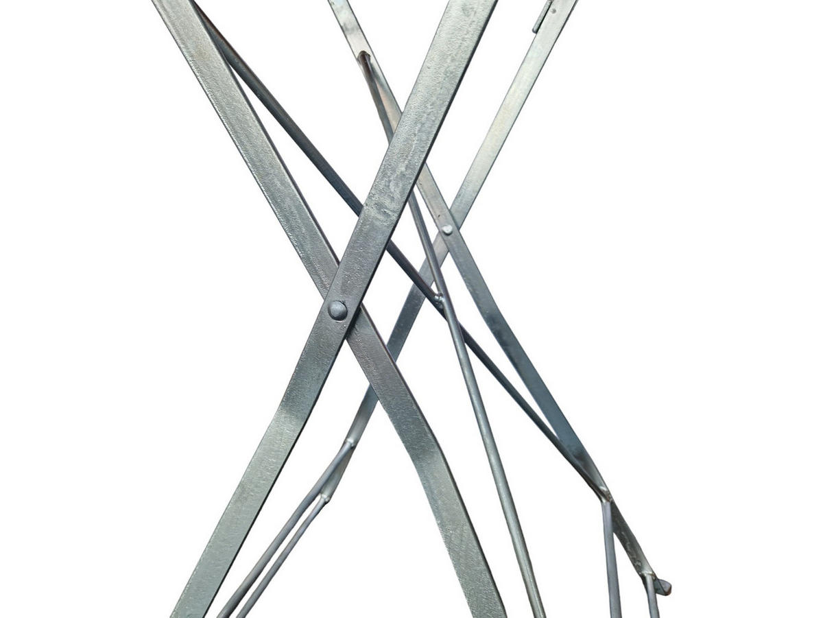 STEHTISCH WALDKRONE 110x80x80cm Ø80cm Klappbar Eschenholz Silber/Braun - Braun, Holz (80/80/110cm) - CHEFGASTRO