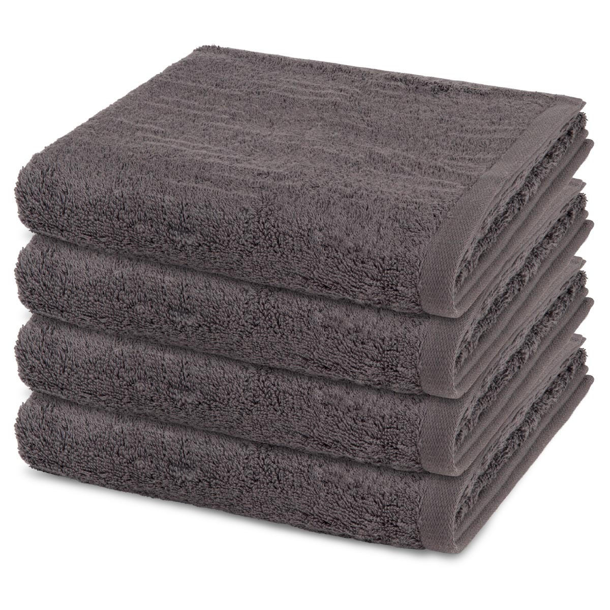 HANDTUCH Premium 4er-Set - Dunkelgrau, Textil (50/100cm) - Ross