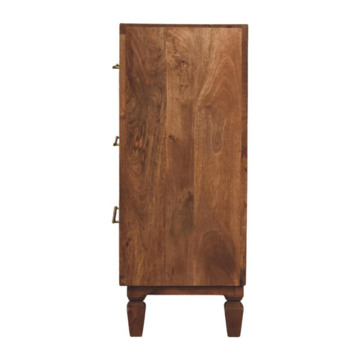 KOMMODE Golden-Teak-Finish, 3 Schubladen, Hellbraun - Braun, Holz (35/87/83cm) - Artisan Furniture