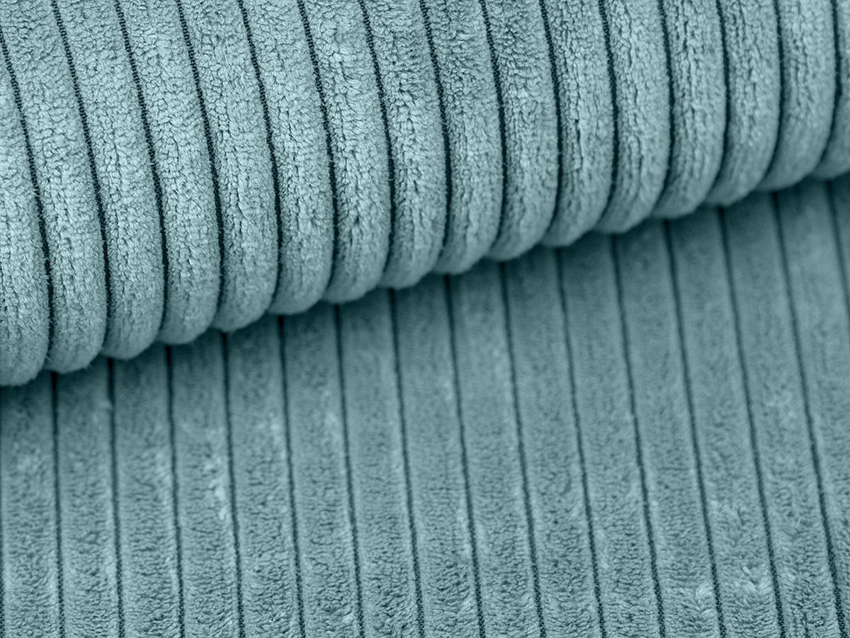 SESSEL mit gerader Rückenlehne - 1 Person - Samt, Stoff - Türkisblau - Türkis, Textil (120/85/86cm) - Vente-Unique