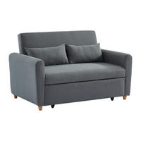SCHLAFSOFA 2-Sitzer - Stoff - Grau - AYLA - Grau, Textil (140/86/87cm) - Vente-Unique