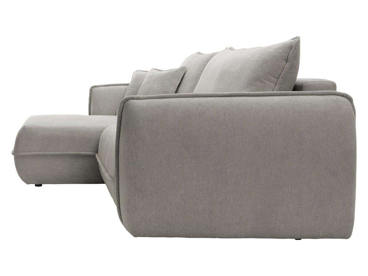 ECKSOFA Moho, Seite: Links - Hellgrau/Schwarz, Holz/Kunststoff (254/162cm) - MIRJAN24