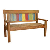 GARTENBANK Mette 3-Sitzer Terrassenbank - Hellbraun, Holz (150/95/62cm) - DELUKE