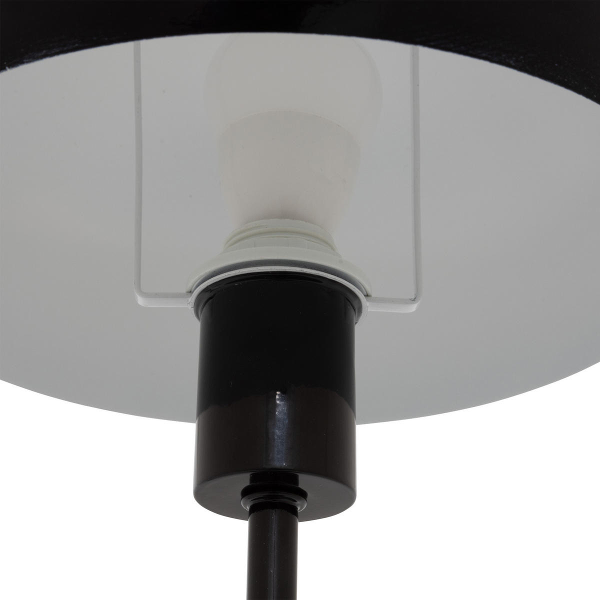 TISCHLAMPE Pilz Savio H. 38 cm - Schwarz, Metall (22/22/38cm) - Atmosphera Createur d´interieur