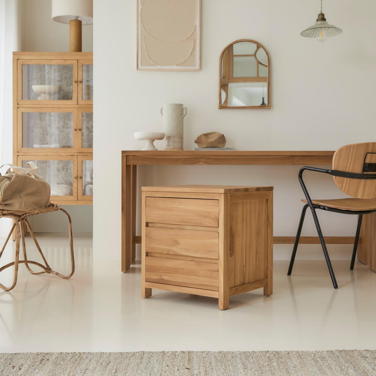 SCHREIBTISCH Eden Natur aus Teak - Naturfarben, Holz (60/160/74cm) - Tikamoon