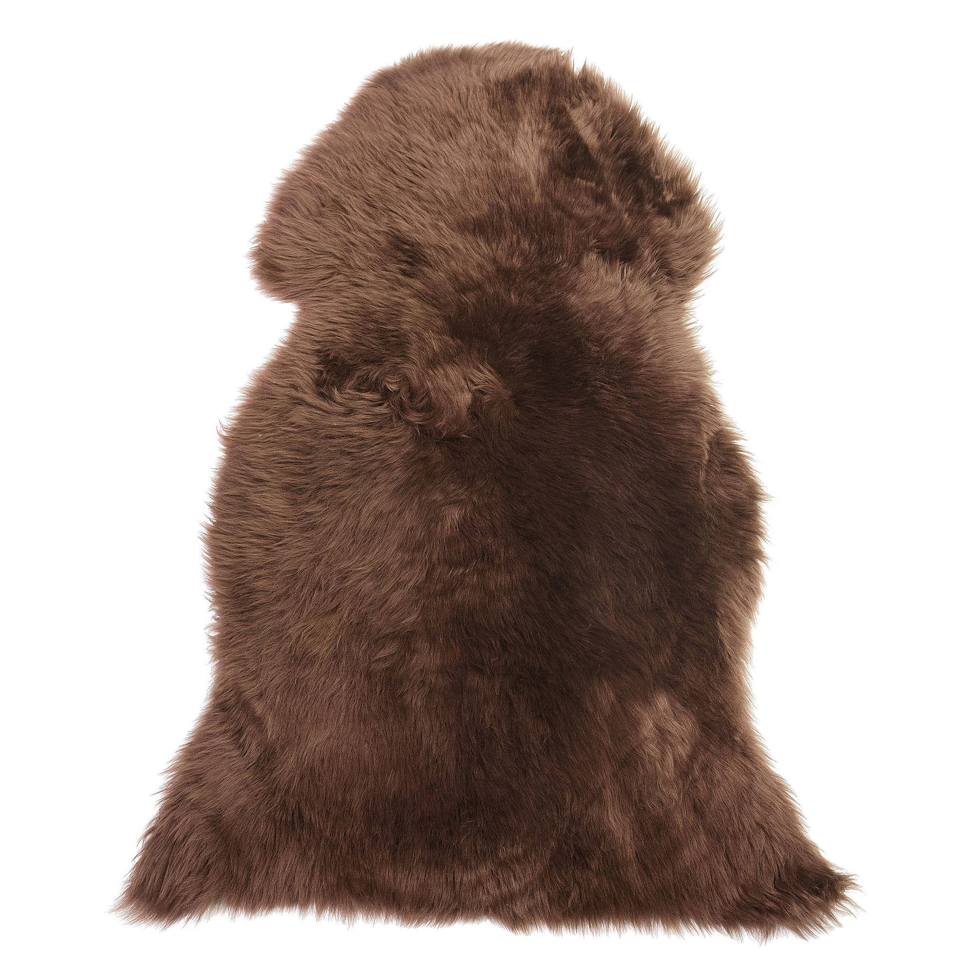 SCHAFFELL Uluru 100/110/65 cm - Dunkelbraun, Fell (65/100cm) - Beliani