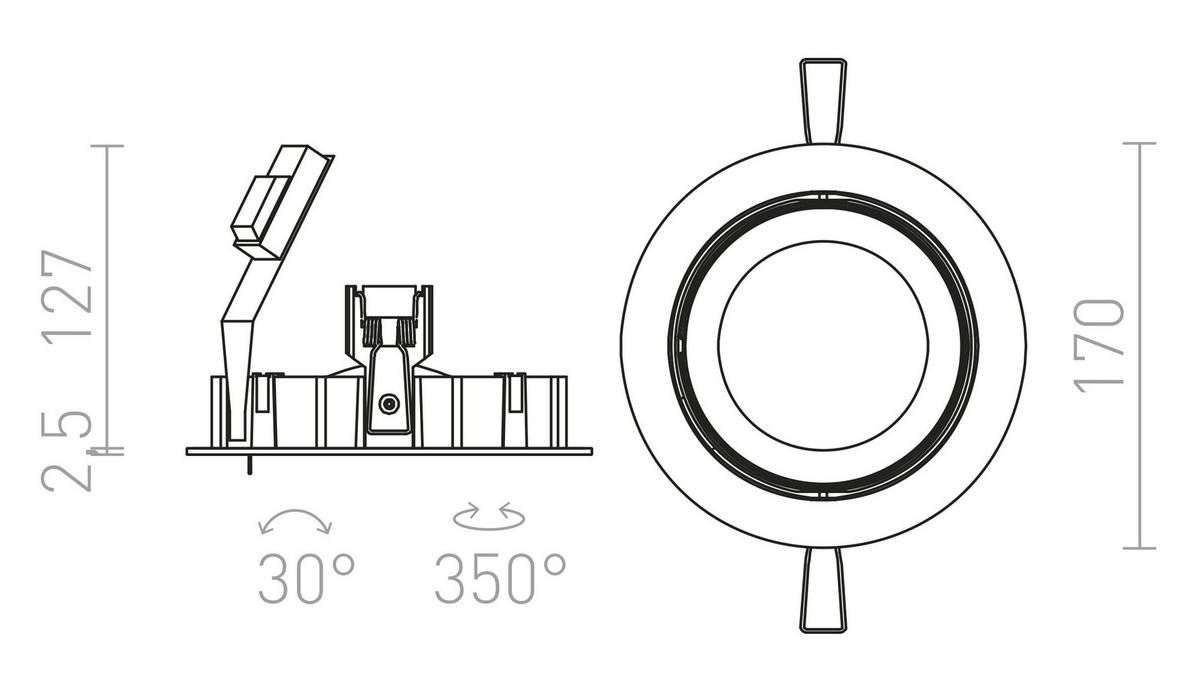 EINBAULEUCHTE ZIZI I Weiß 15 W - Weiß, Metall (17/17/17cm) - Rendl