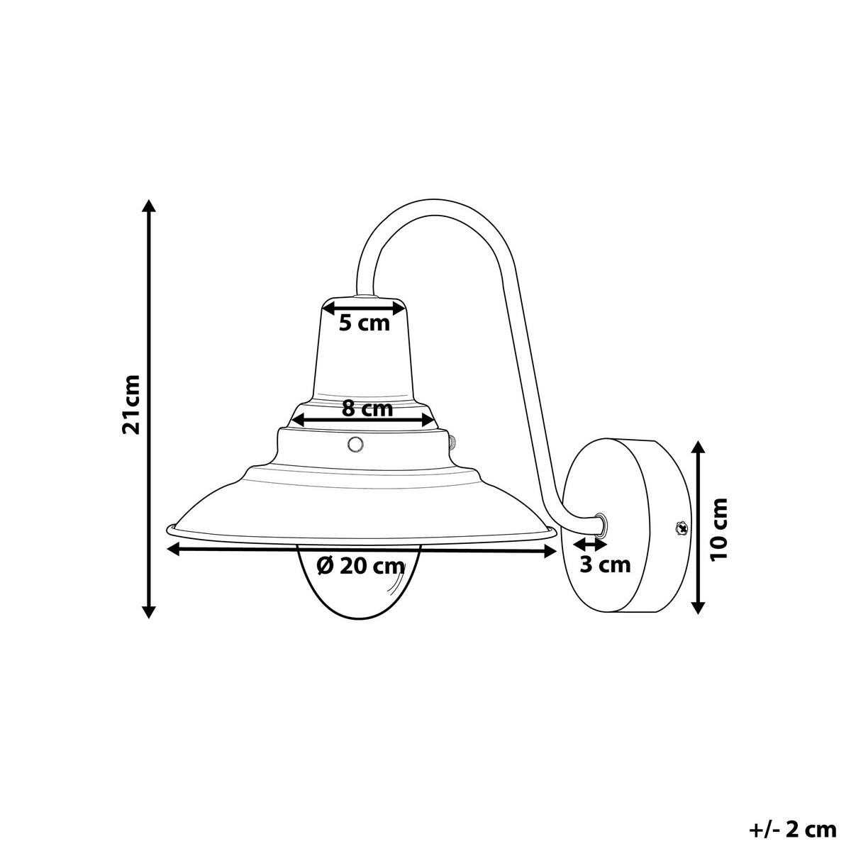 WANDLEUCHTE Luza 20/20/21 cm - Messingfarben, Metall (20/21/20cm) - Beliani