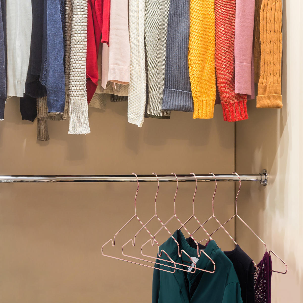 10XKLEIDERBÜGEL - Kupferfarben, Metall (42/21/0.3cm) - Relaxdays