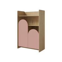 KINDERREGAL Lexi 2D 08 - Eichefarben/Rosa, Holzwerkstoff (84/128/40cm) - MIRJAN24