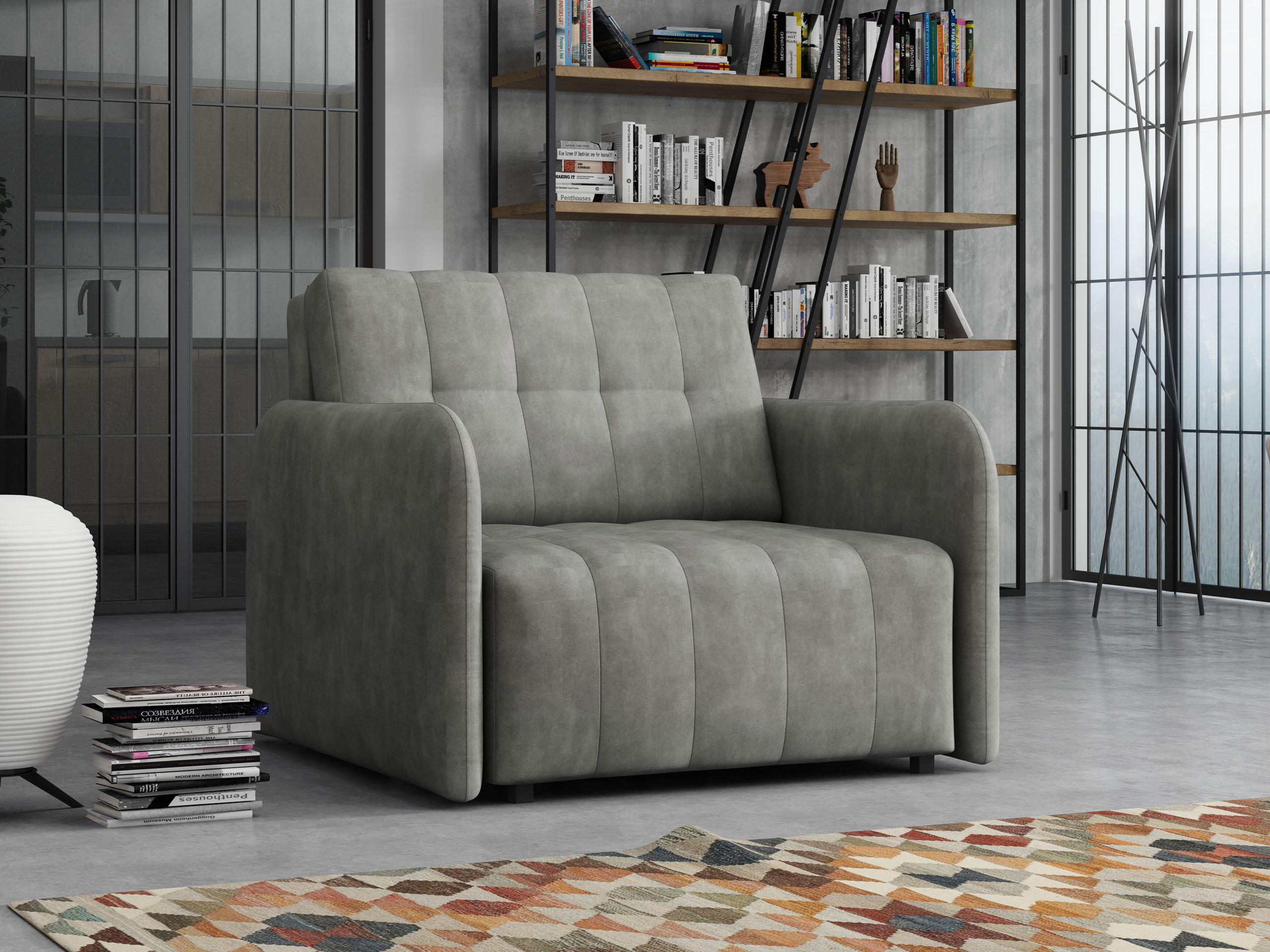 SCHLAFSOFA Viva Grand I - Schwarz/Grau, Holz/Kunststoff (98/85/95cm) - MIRJAN24