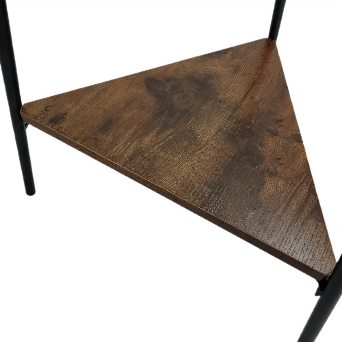 KLEIDERSTÄNDER Holzoptik Metall Dunkelbraun Schwarz mit Ablagen 179 × 49,5 cm - Dunkelbraun/Schwarz, Holzwerkstoff/Metall (49/179/49cm) - Begryf