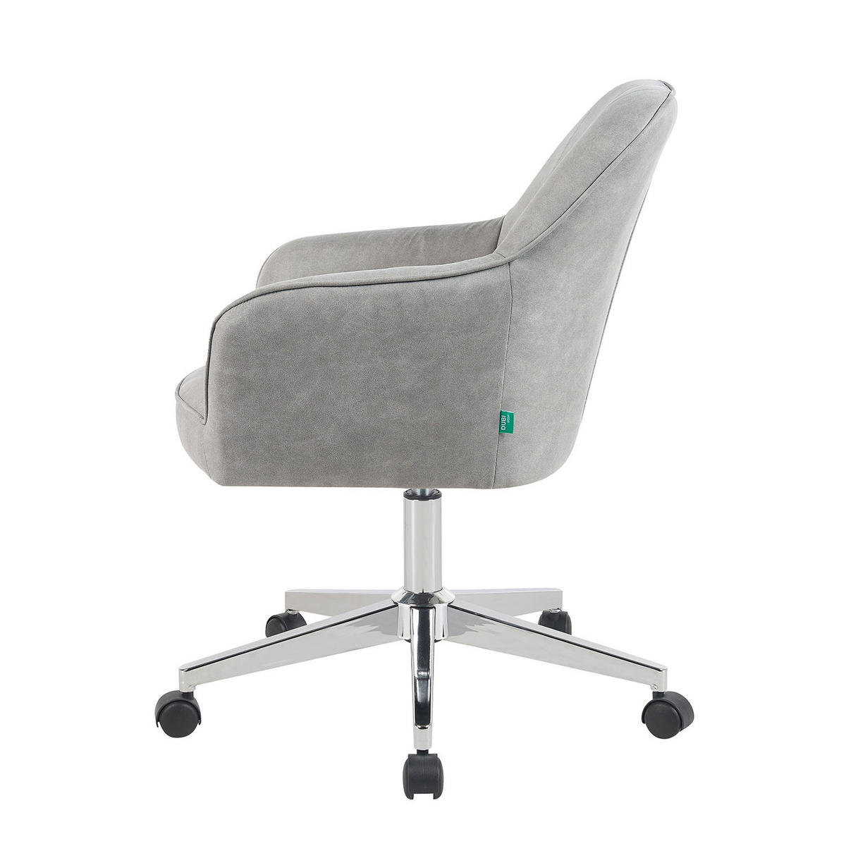 BÜROSTUHL Mika-Lian - Chromfarben/Hellgrau, Textil/Metall (60/84/65cm) - DUBI Möbel