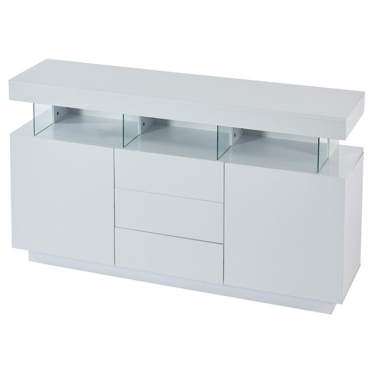 SIDEBOARD Weiß 140/35/80 cm - Weiß, Holzwerkstoff (140/80/35cm) - PANGIVO