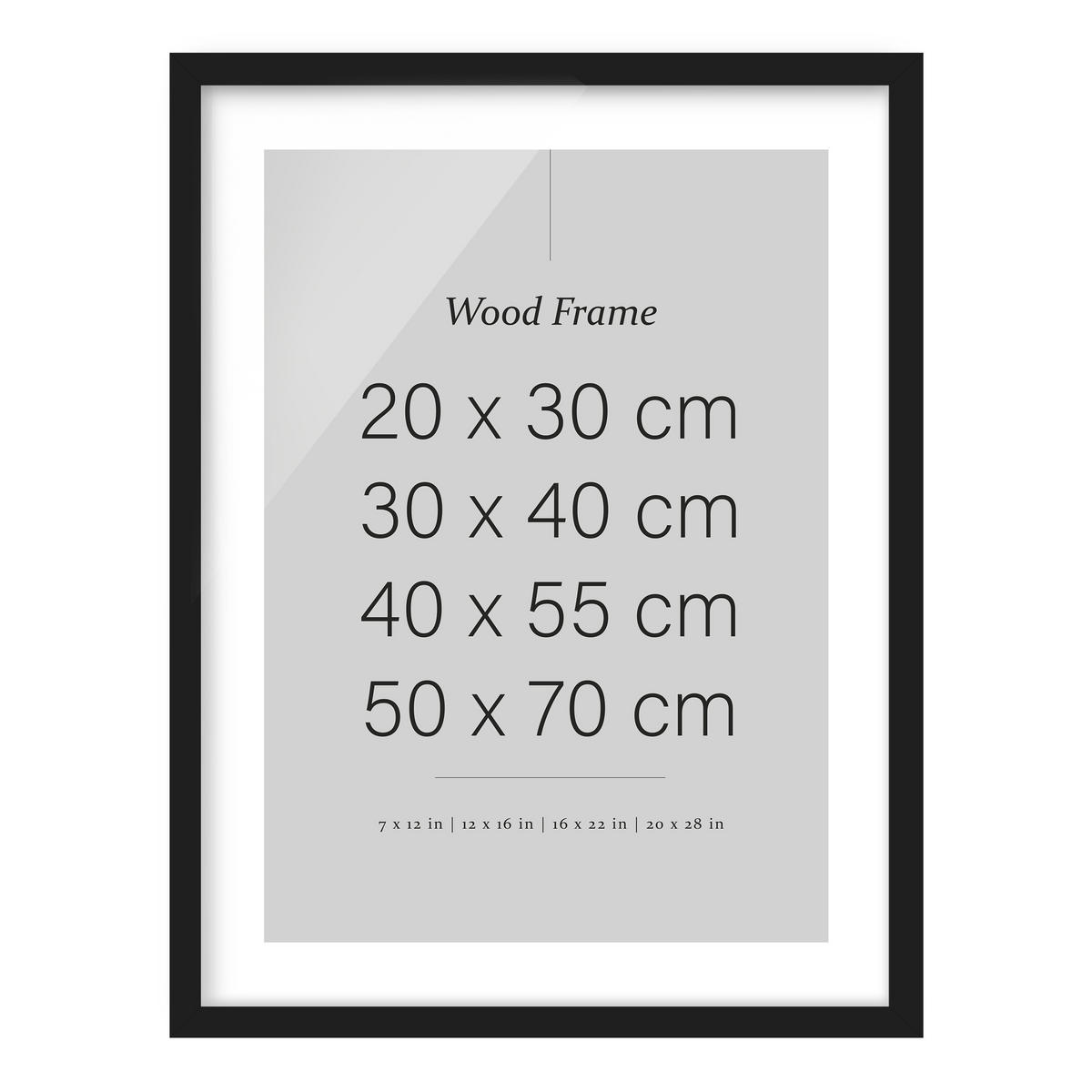 DOPPELGLAS-BILDERRAHMEN Leerrahmen Schwarz 40/55 cm - Schwarz, Holz (40/55/2.5cm) - Bilderwelten