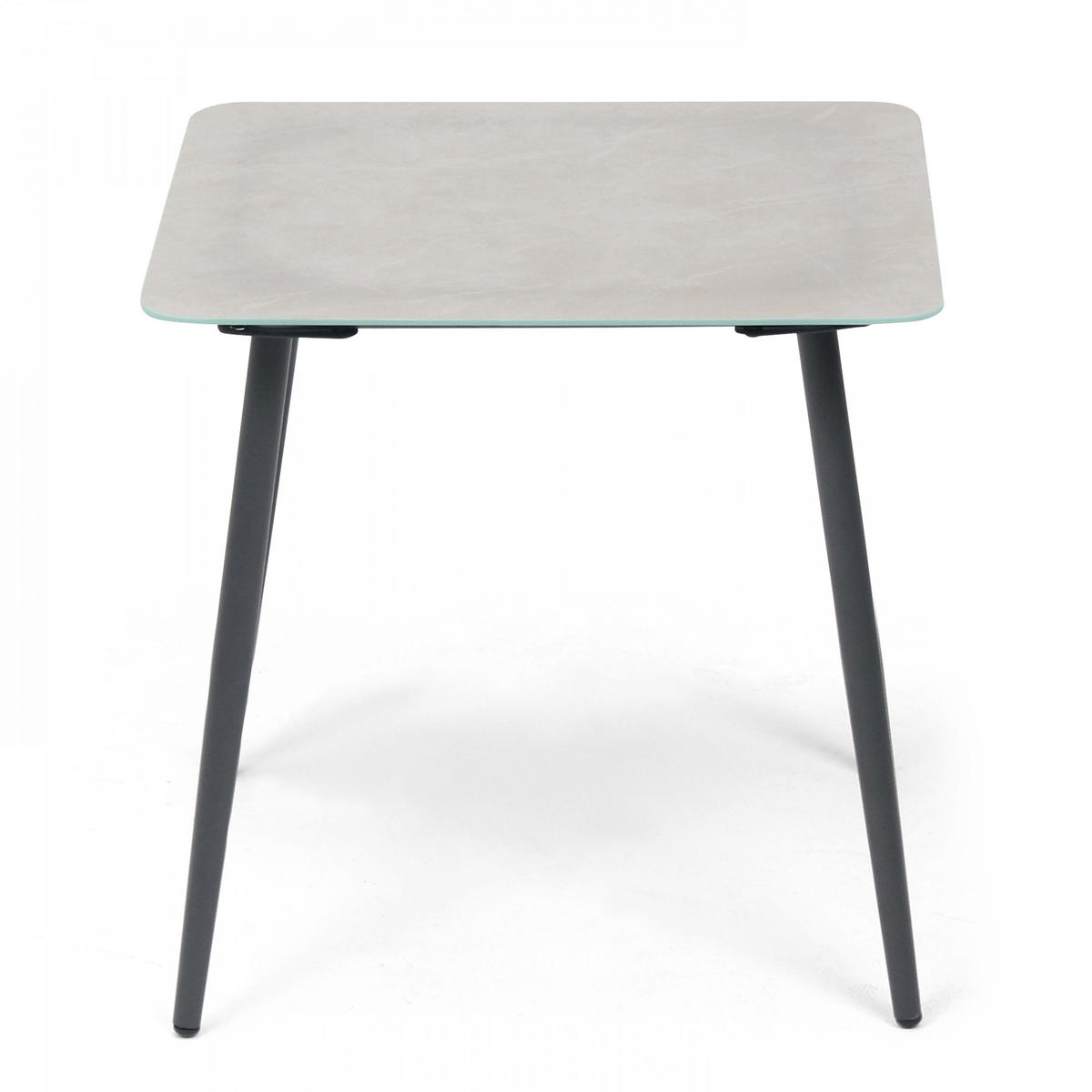 GARTENBEISTELLTISCH 2-tlg., Grau - Grau, Metall (55/55/55cm) - Oviala