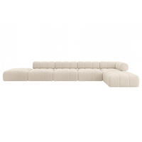 ECKSOFA modulares Sofa Kerru-L3 - 475x190x70 cm Beige Cord - Beige, Holzwerkstoff/Textil (475/190cm) - ALTDECOR