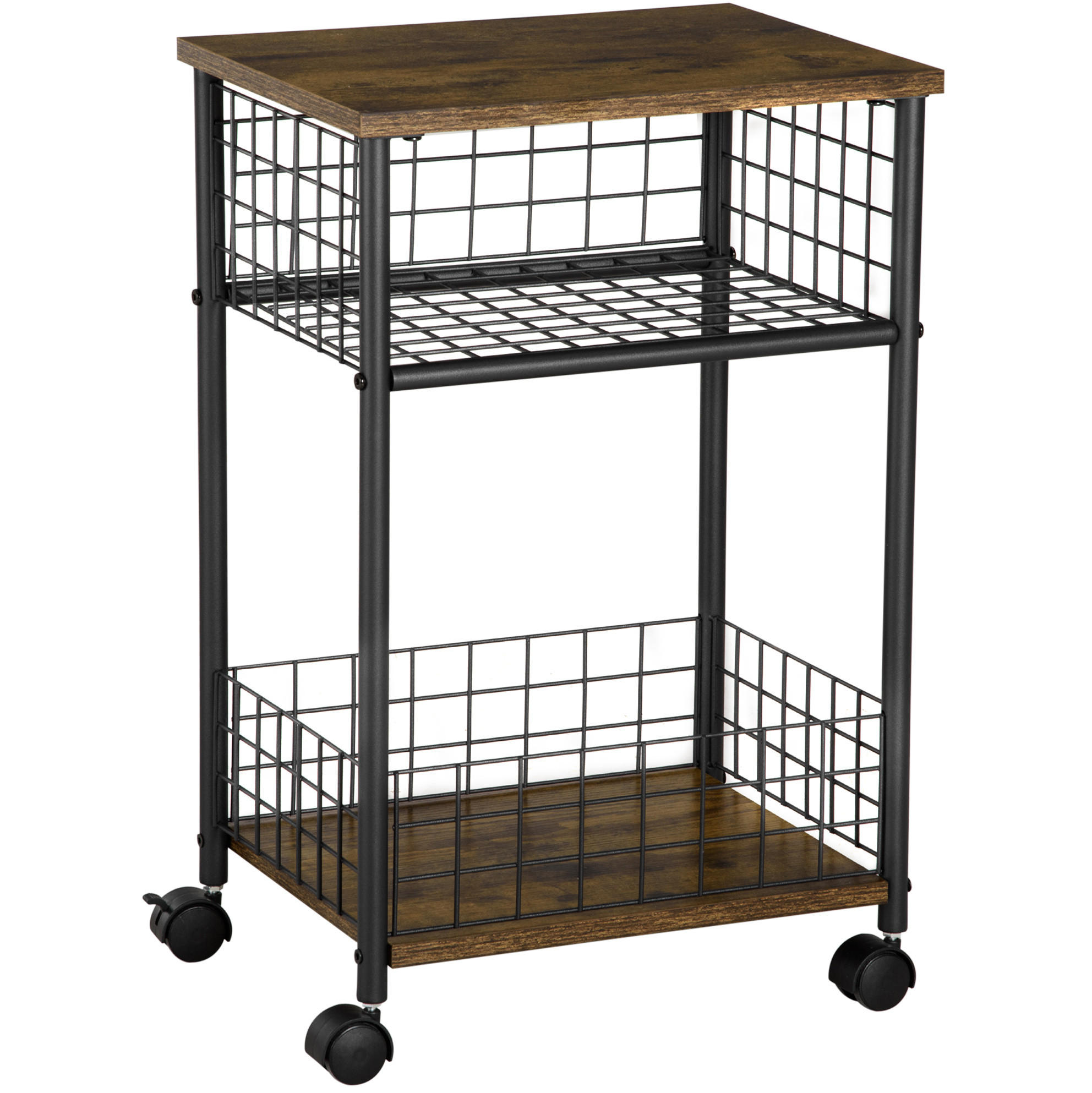 Beauniv Küchenwagen Braun 30x62x40 cm