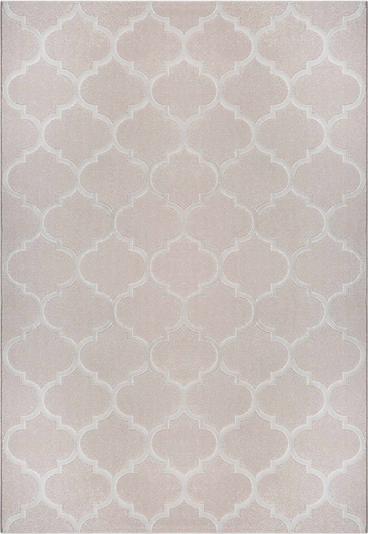 KURZFLORTEPPICH Orientalisch ERESMA Polyester Beige 140 x 200 cm - Beige, Textil (140/200cm) - KADIMA DESIGN