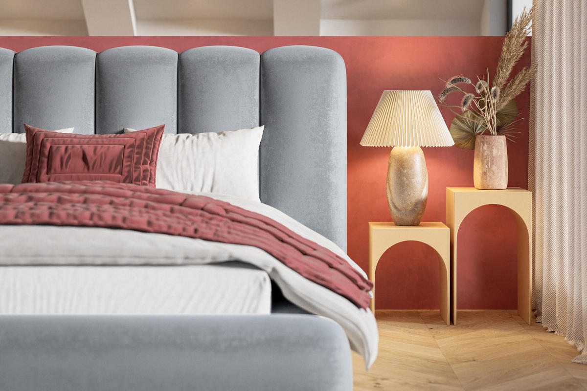 DOPPELBETT 160x200 cm Lumaro mit Dicker Schaum und Bettkasten, Hellgrau - Hellgrau, Holz/Textil (160/200cm) - Emporius