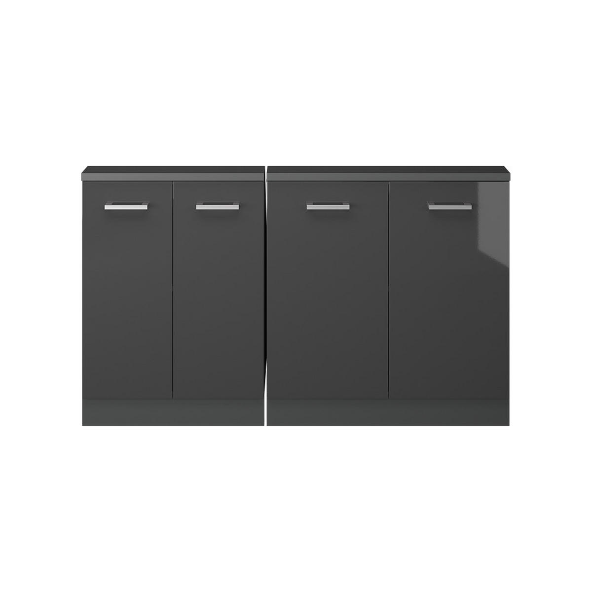 SADA SKŘÍNÍ PRO ŠIKMOU STŘECHU Rion Antracit vysoký lesk/antracit - antracitová, kompozitní dřevo (140/81.6/46cm) - Vicco