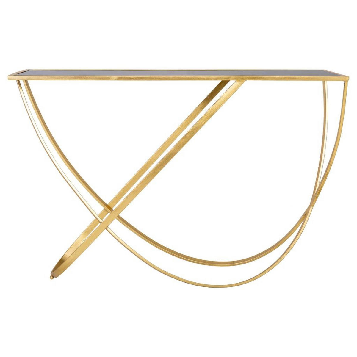 KONSOLENTISCH aus Metall und Glas, golden, 120x40x79cm - Goldfarben, Metall (40/120/79cm) - Wanderlust