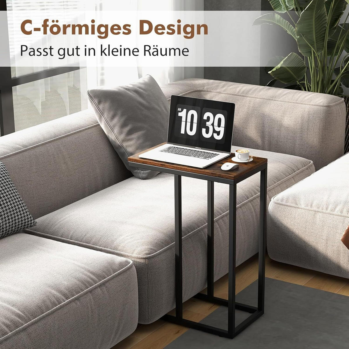 BEISTELLTISCH 64cm Braun - Braun, Holz (45/25/64cm) - COSTWAY