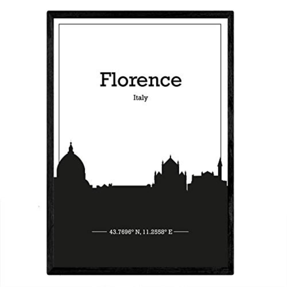 POSTER Florenz Skyline A3 Rahmenlos - Klar, Papier (29.7/5/42cm) - Nacnic