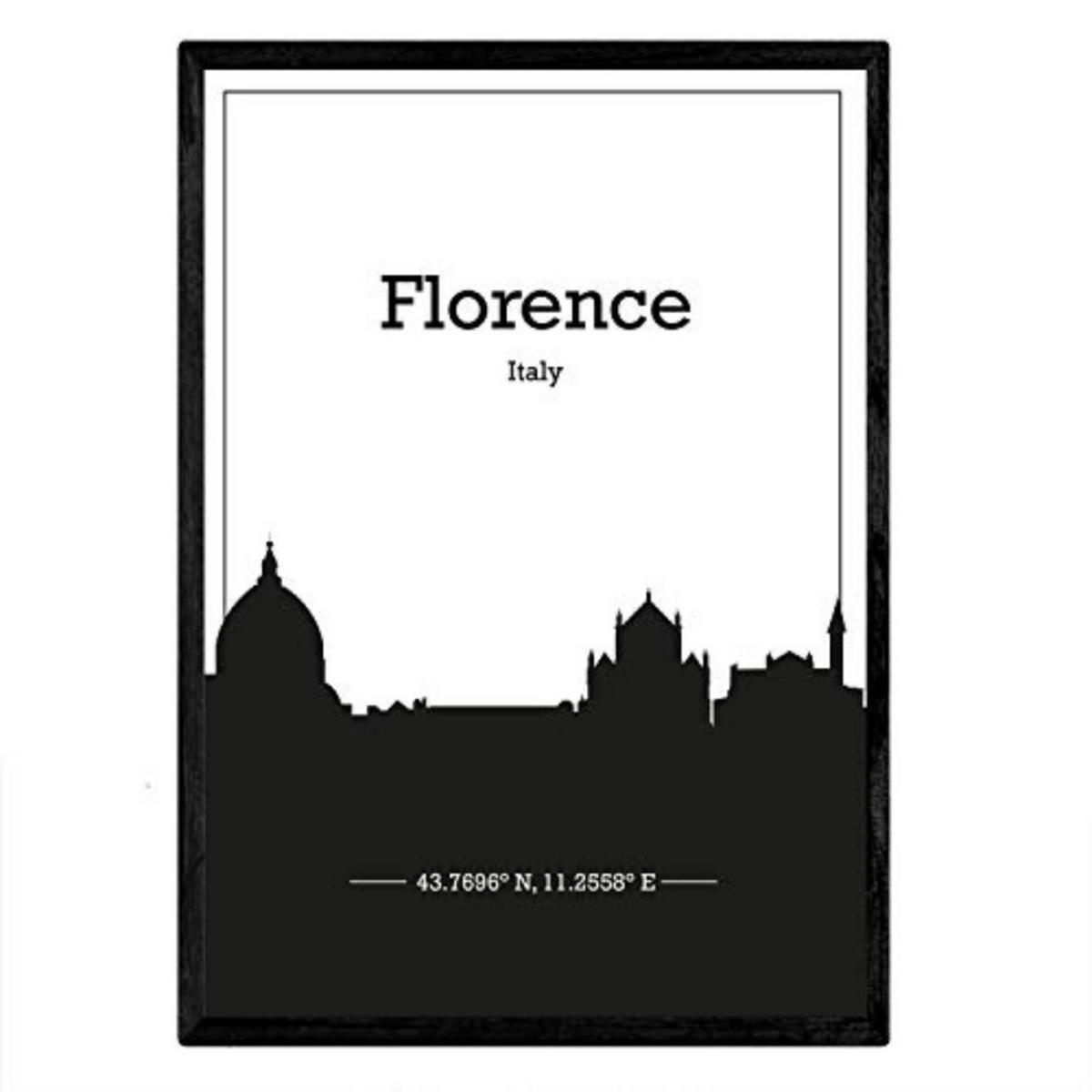 POSTER Florenz Skyline A3 Rahmenlos - Klar, Papier (29.7/5/42cm) - Nacnic