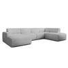 WOHNLANDSCHAFT Didim Greige 378/220/78 cm – großes Sofa stilvoll & bequem R - Greige/Schwarz, Kunststoff/Textil (378/78/220cm) - AX Living