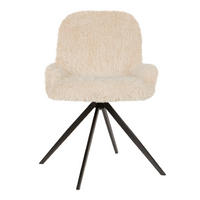 ESSZIMMERSTUHL Leander Beige 58/53.5/83.5cm - Beige, Textil (53.5/83.5/58cm) - PTMD Collection
