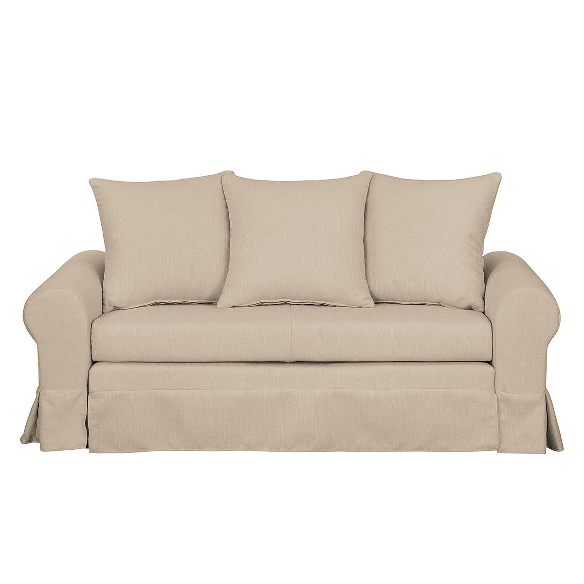 SCHLAFSOFA - Cappuccino, Textil (185/90/90cm) - home24
