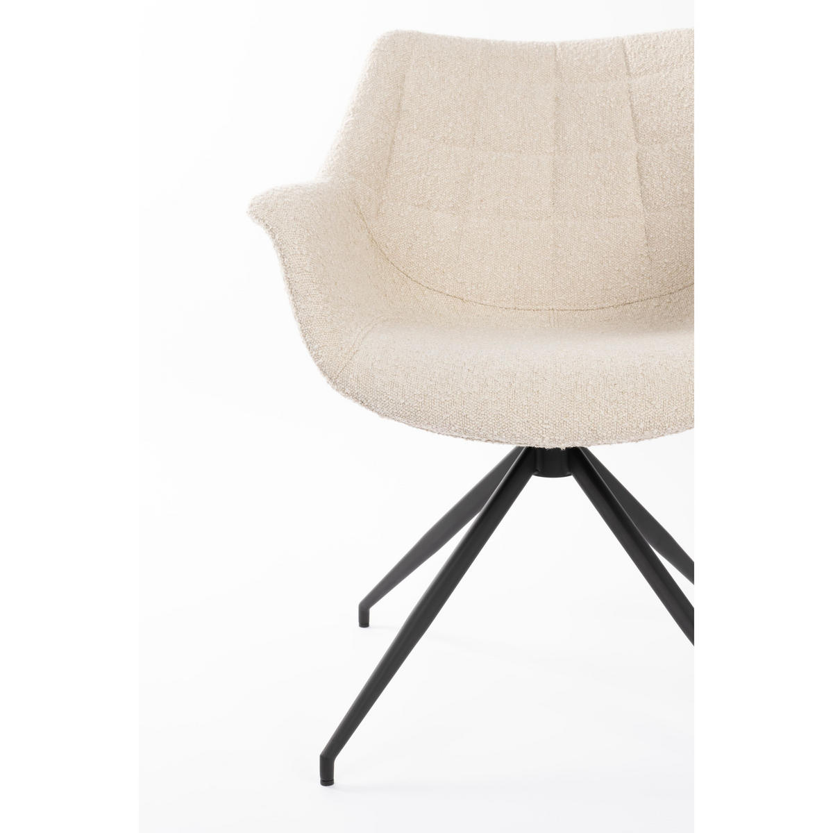 ESSZIMMERSTUHL Doulton Swivel Natur - 2 er Set - Beige, Textil (67/80/61cm) - Zuiver