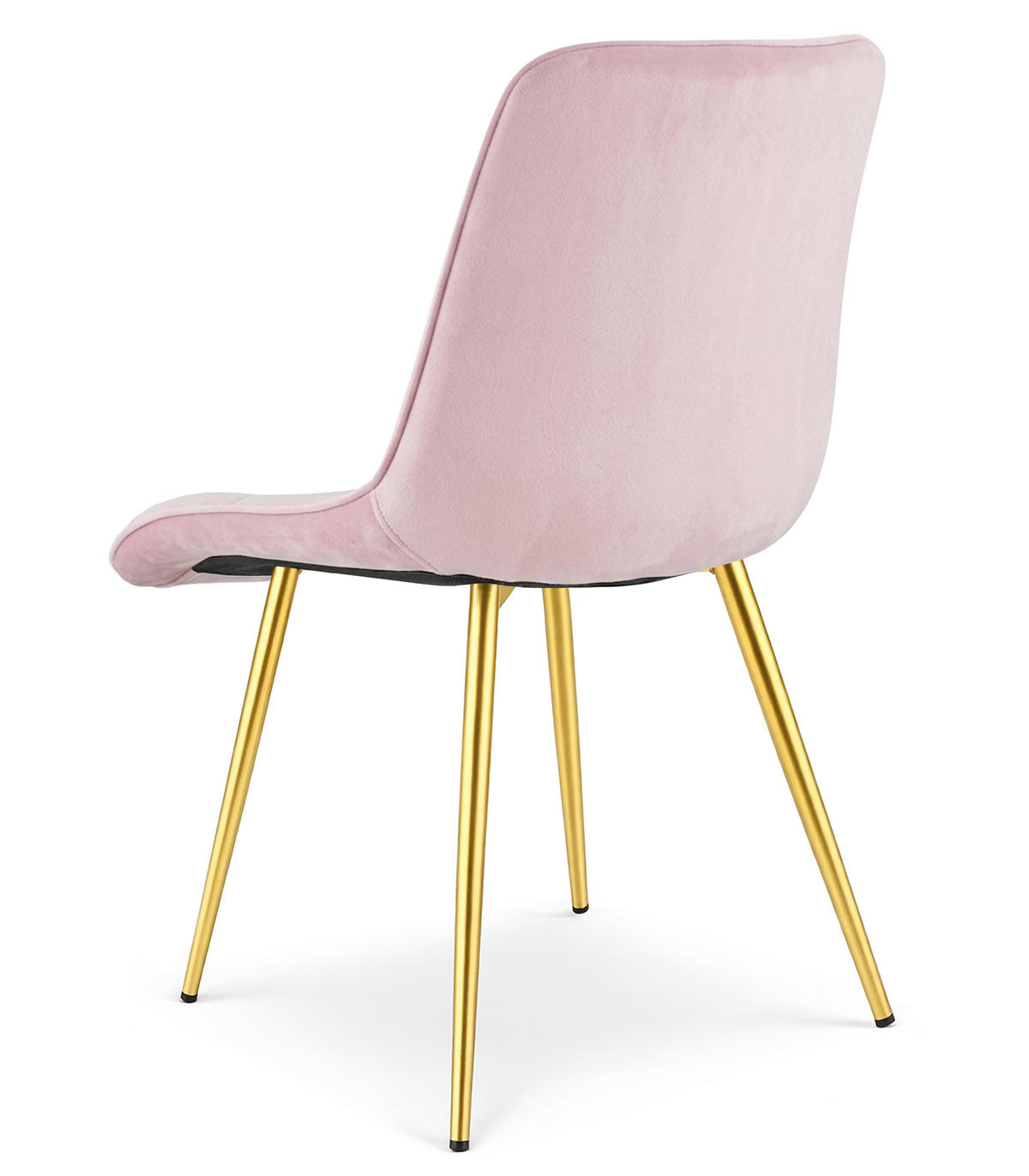 STUHL Hellrosa 49x60 cm SPLIT Samtbezug - Hellrosa, Metall (49/56/60cm)