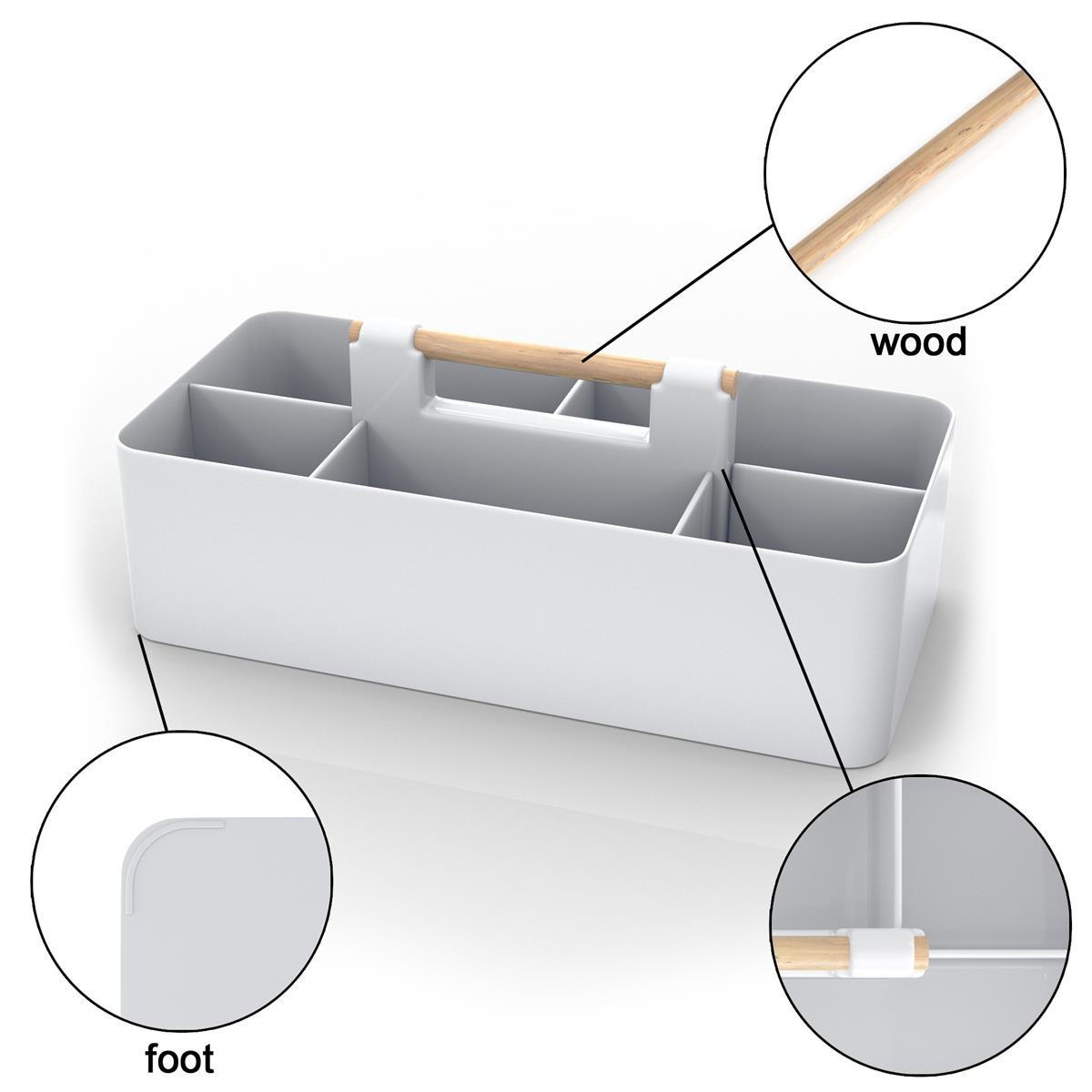 MAKE-UP-ORGANIZER 32/15.5/8 cm (Grau) - Grau, Kunststoff (15.5/8/32cm) - Intirilife