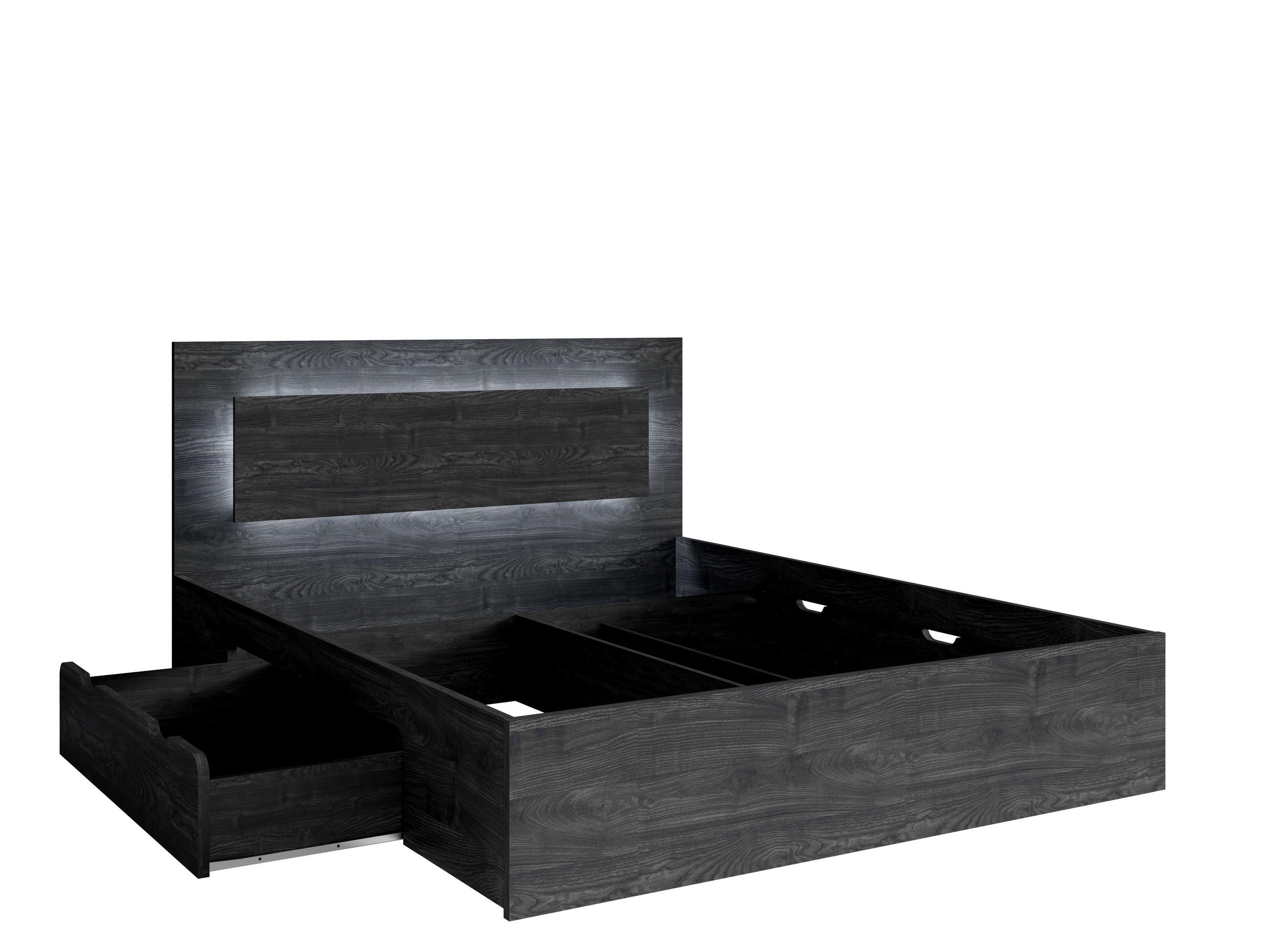 BETT TORVAN – 180×200 cm - mit lattenrost und Schubladen Portland Eiche - Eichefarben, Holzwerkstoff (180/200cm) - Milaros Markt