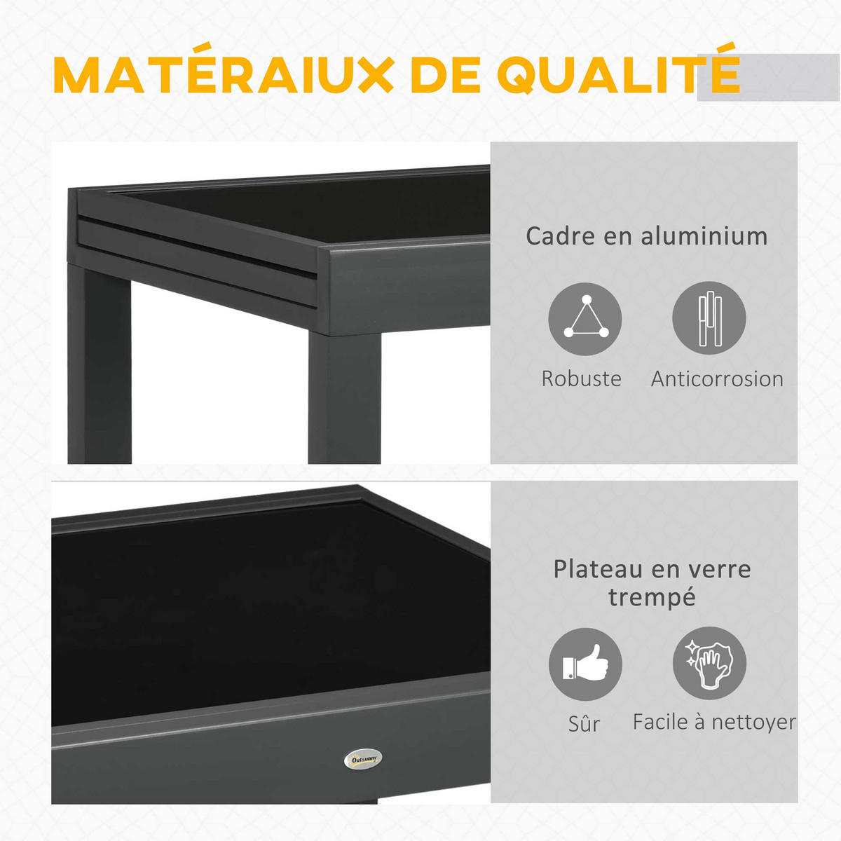 GARTENTISCH DE-14089 160x80 cm, ausziehbar Dunkelgrau - Grau, Metall (160/80/75cm) - ComfortXL