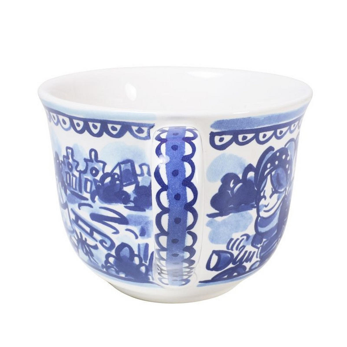 SUPPENSCHALE Winter in Blau - 14cm - Multicolor, Keramik (12.7/16.2/9.7cm) - Blond Amsterdam