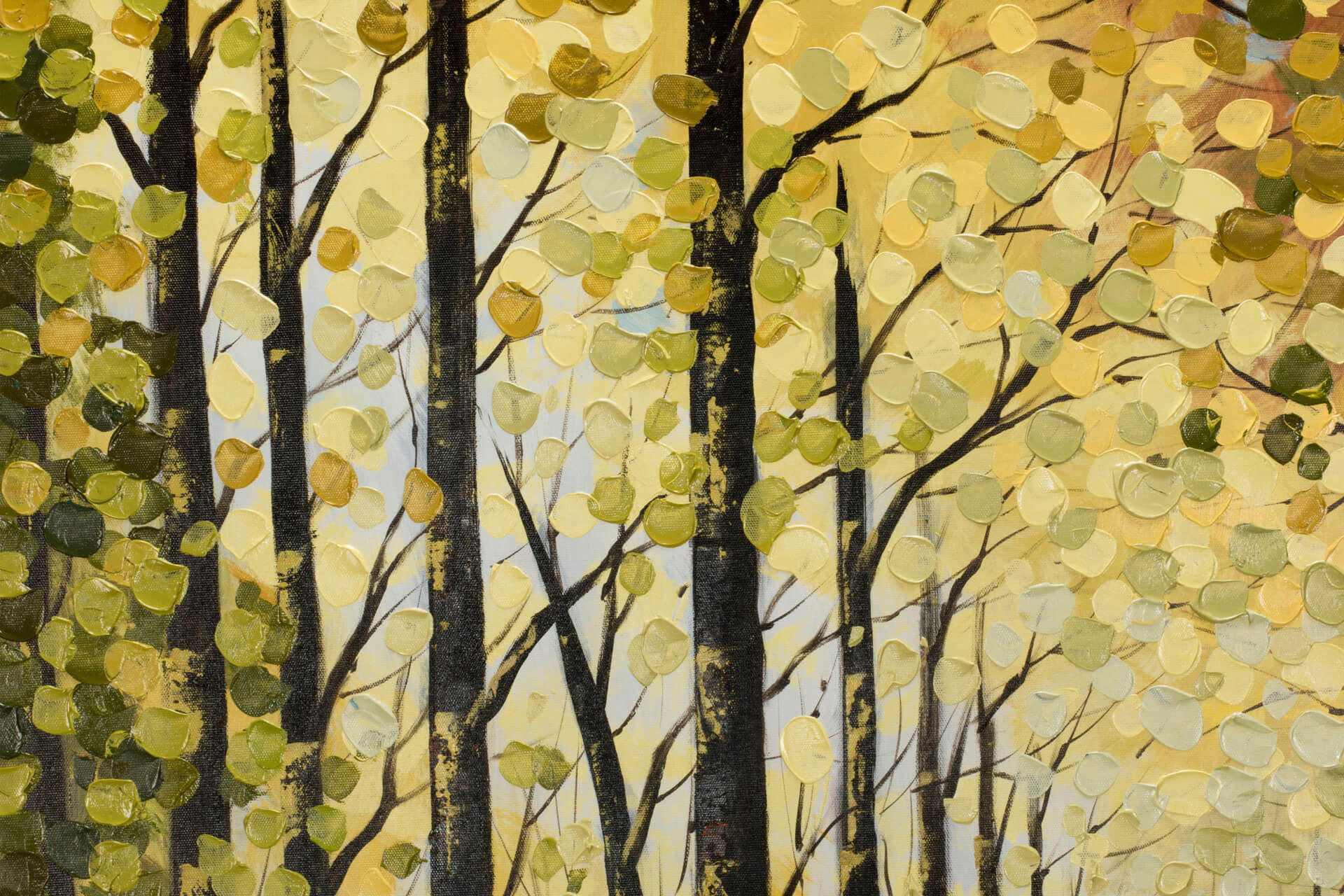 ACRYLBILD HANDGEMALT 80/80 cm - Braun/Grün, Holz/Textil (1.5/80cm) - KUNSTLOFT