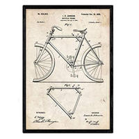 POSTER Fahrrad & Rahmen Patent A3 Rahmenlos - Klar, Papier (29.7/5/42cm) - Nacnic