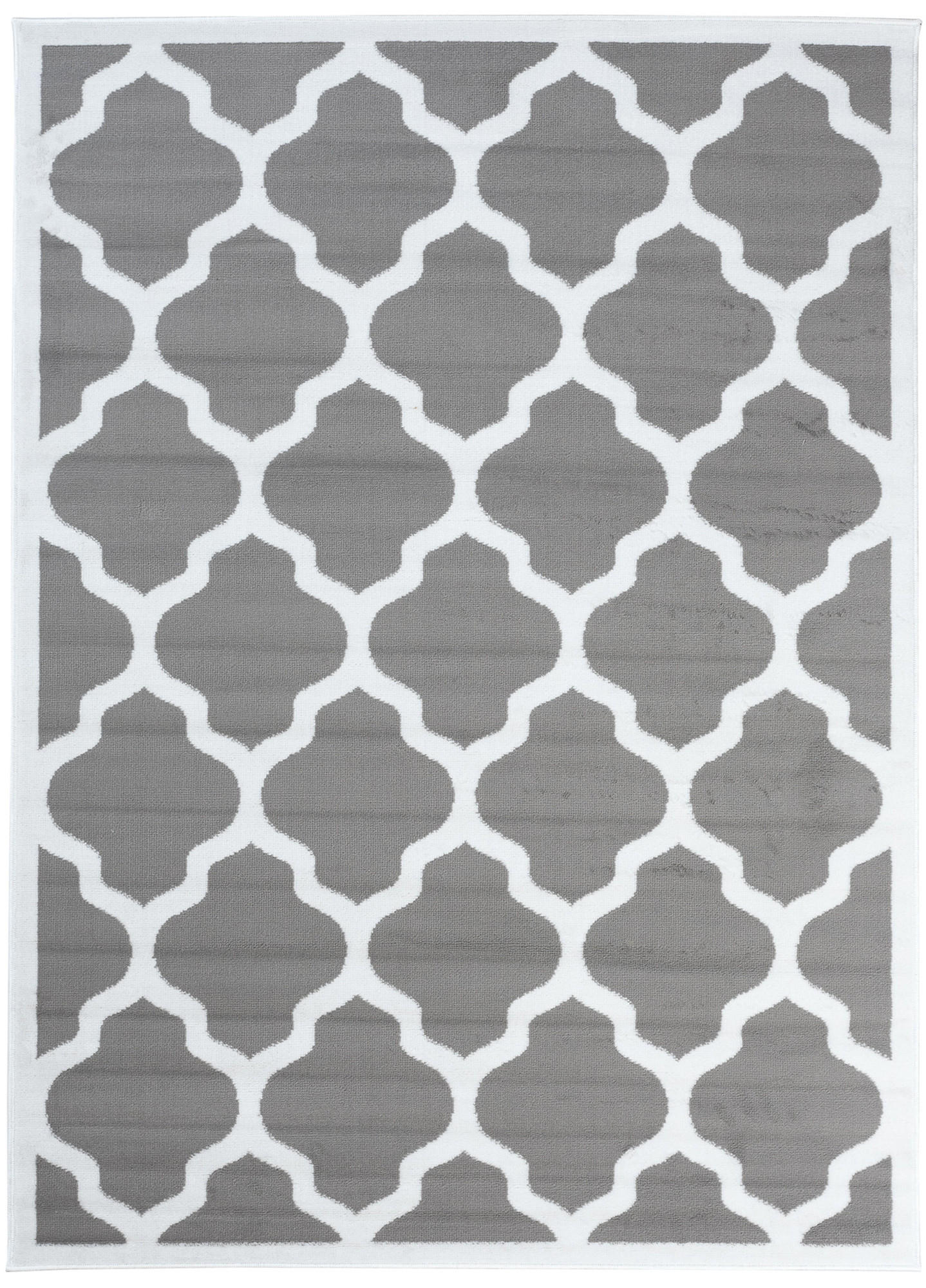 TEPPICH LUXURY Grau Marokkanisch Rauten 140/200 cm - Grau, Textil (140/200cm) - Tapiso