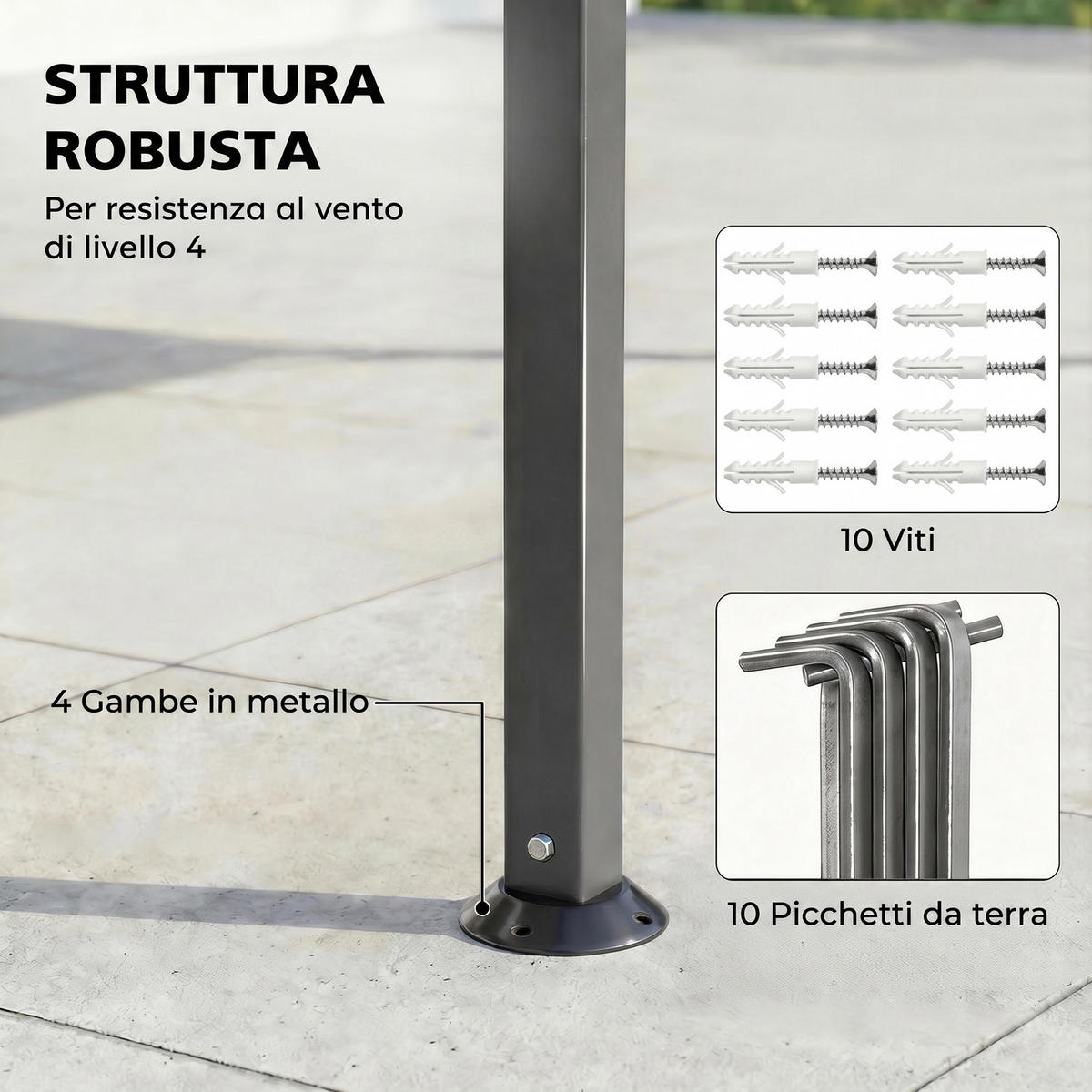 PAVILLON Grau 1 Stück - Grau, Naturmaterialien (320/275/320cm) - GiPP