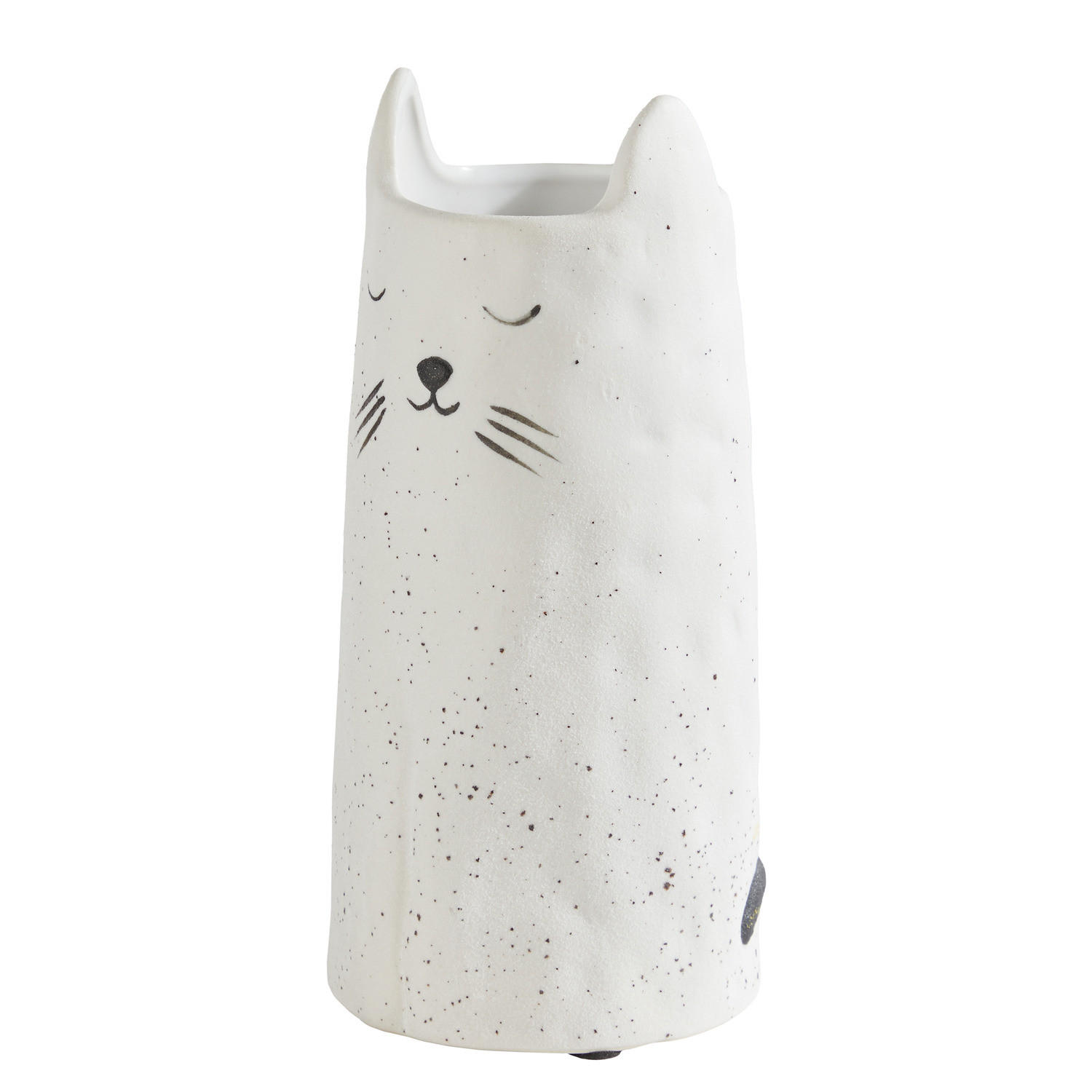 VASE Gato Katze 26 cm - Weiß, Keramik (20cm) - Butlers