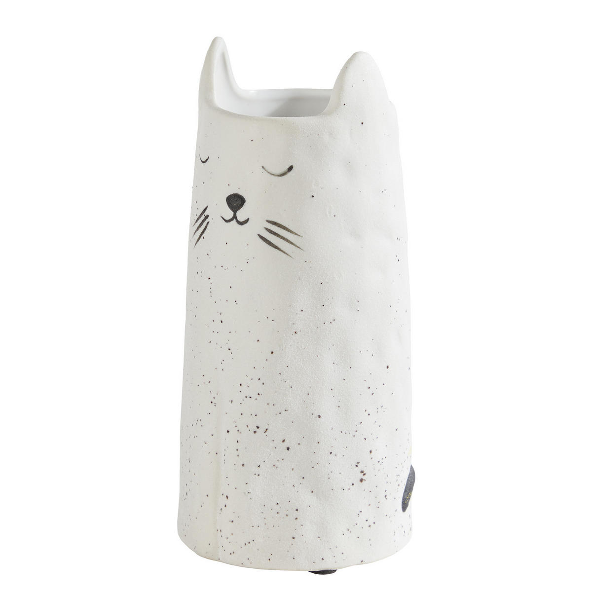 VASE Gato Katze 26 cm - Weiß, Keramik (20cm) - Butlers