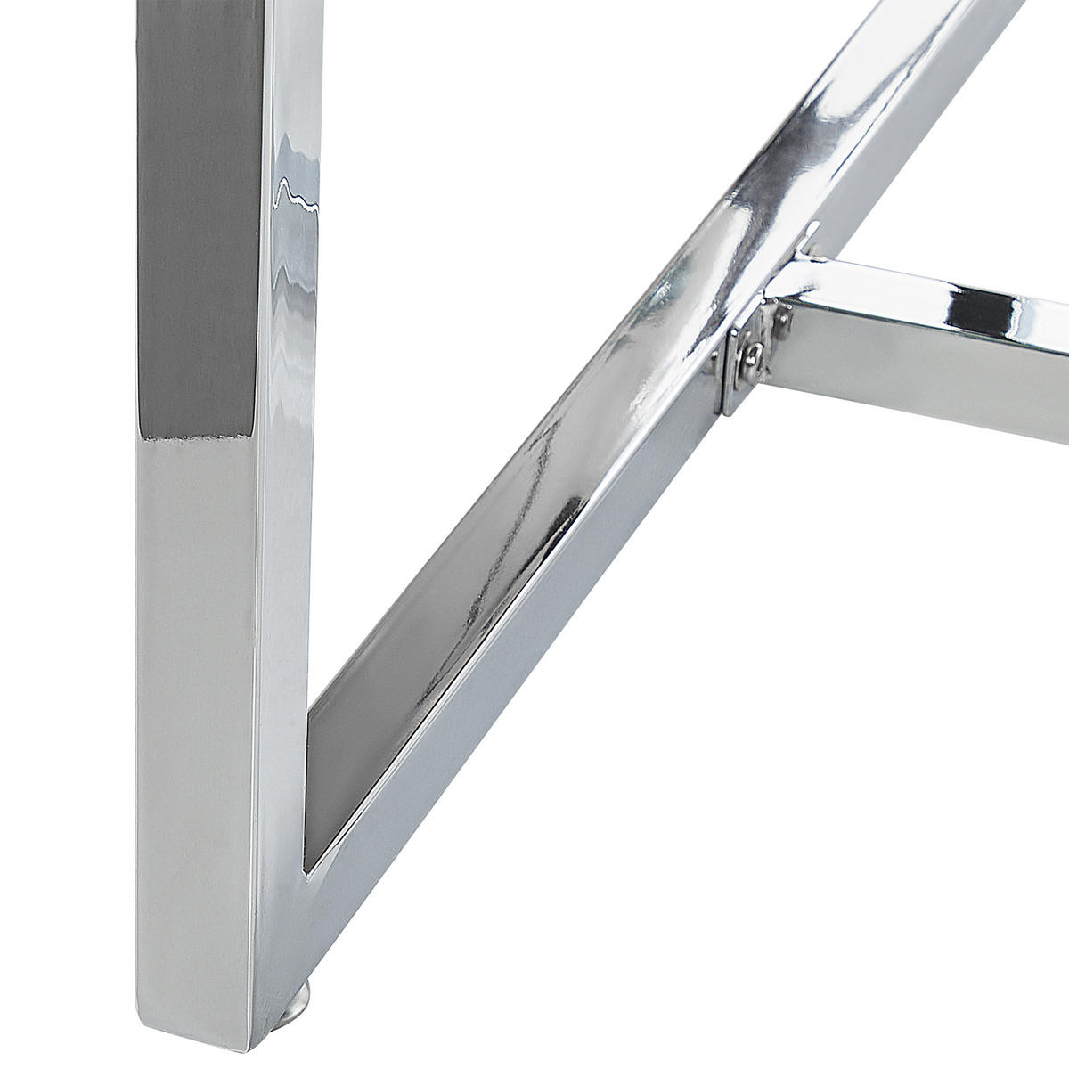 ESSTISCH 160/90/75 cm Silberfarben Rechteckig Envia - Silberfarben, Glas (160/90/75cm) - Beliani