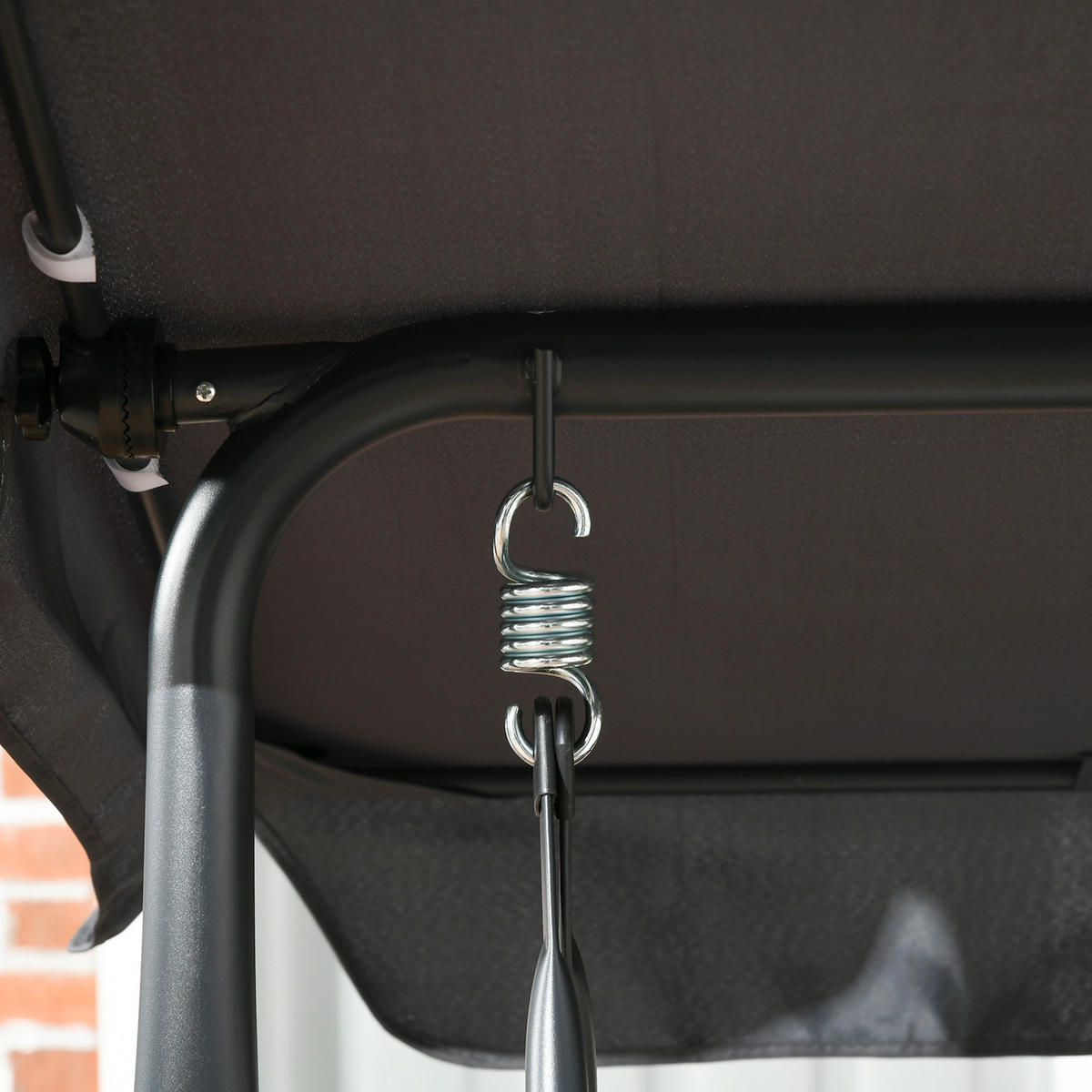 HOLLYWOODSCHAUKEL DE-15245 - Braun, Metall (112/150/204cm) - ComfortXL
