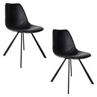 ESSZIMMERSTUHL Franky Schwarz - 2 er Set - Schwarz, Kunststoff (46/83/56cm) - Dutchbone