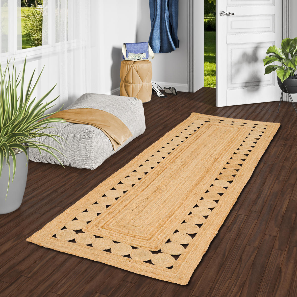 NATURFASER TEPPICH LÄUFER JUTE SALSA - Naturfarben, Textil (80/150cm) - Pergamon
